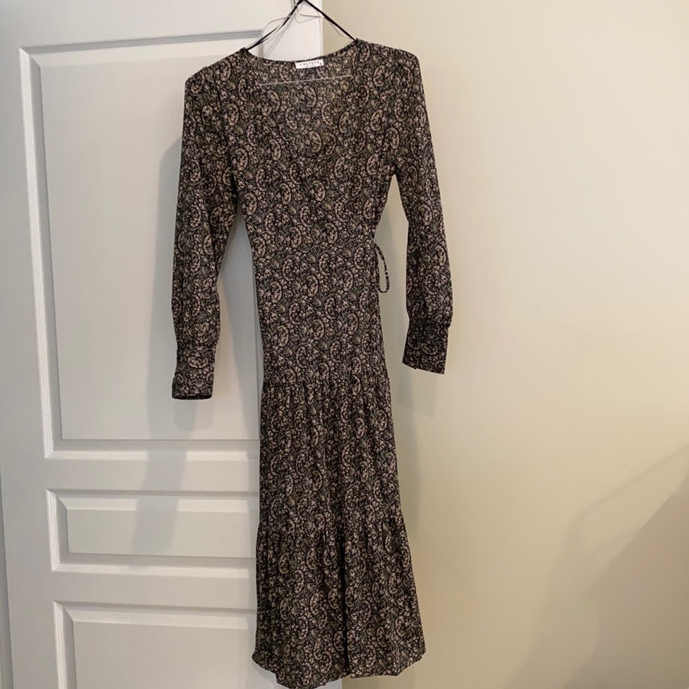 Paisley wrap dress